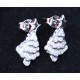 Zilveren oorbellen in de vorm van een kerstboom