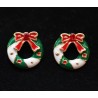 Kerstkrans met rode strik